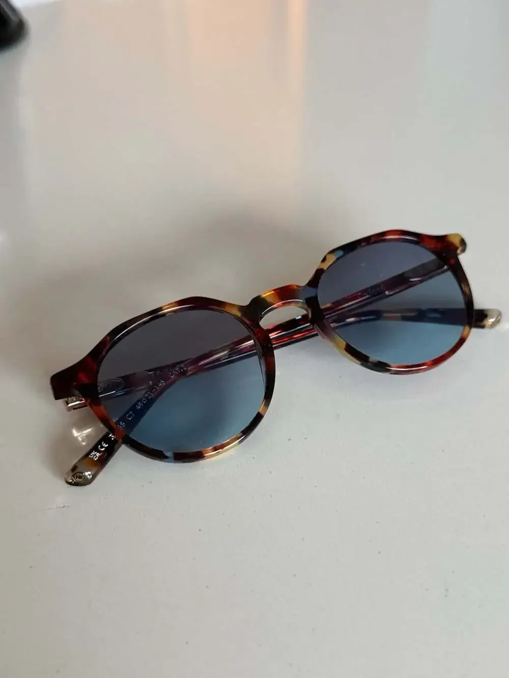 Taylor Morris Oxford Taxi Tortoise Sunglasses with Blue Lenses